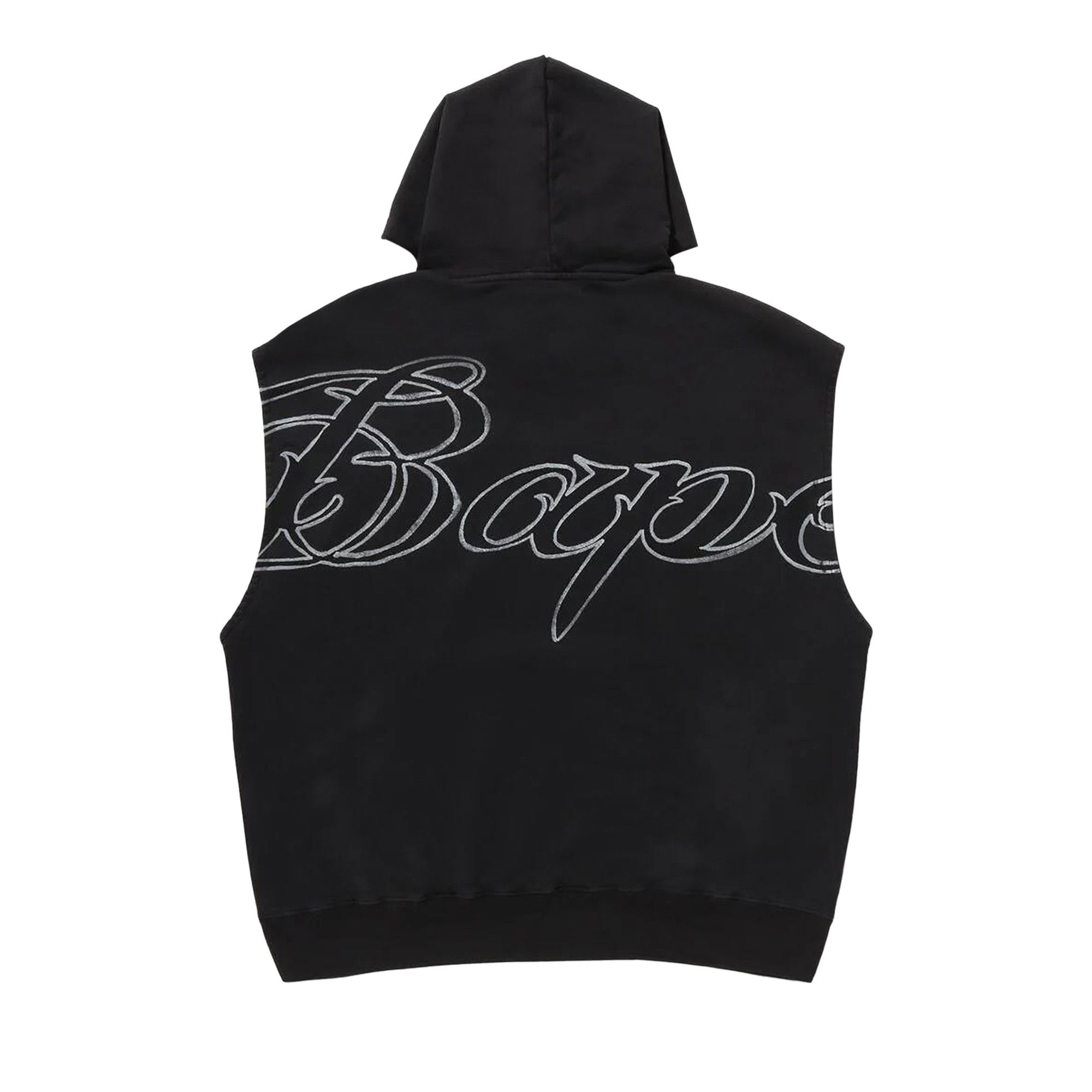 Size xxl BAPE Garment Dyed Sleeveless Hoodie Black
