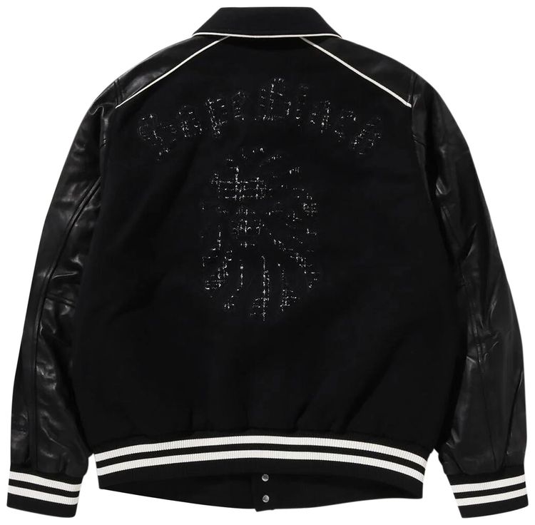 BAPE Logo Baseball Jacket Black