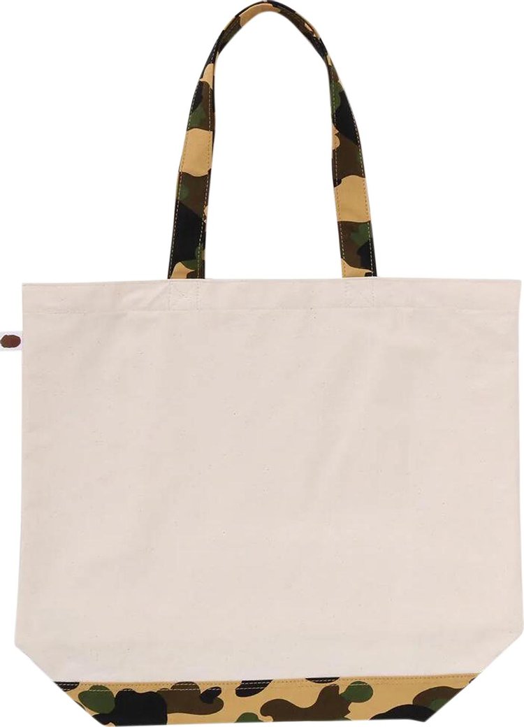 BAPE 1st Camo Ape Head Tote Bag Ivory