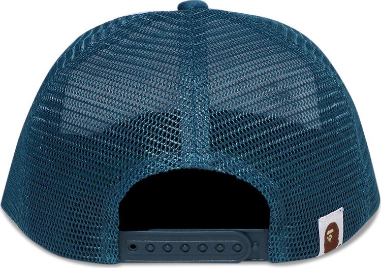 BAPE College Mesh Cap Blue