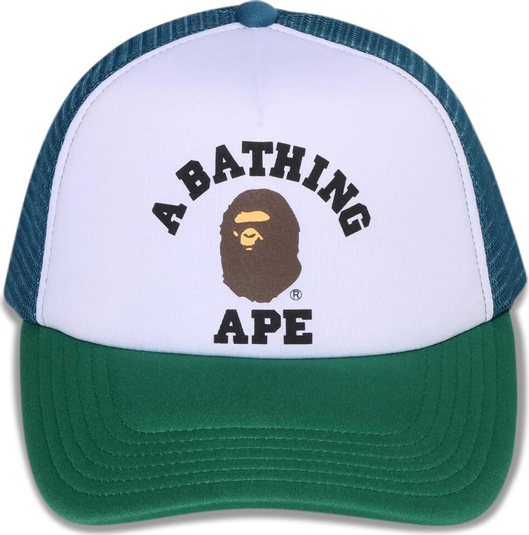 BAPE College Mesh Cap Blue