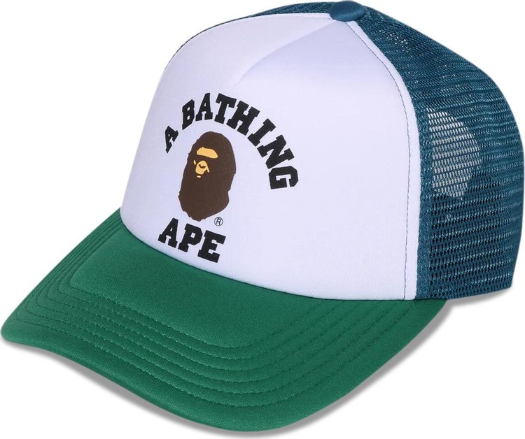 BAPE College Mesh Cap Blue