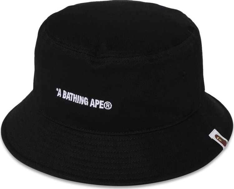 BAPE Logo Bucket Hat Black