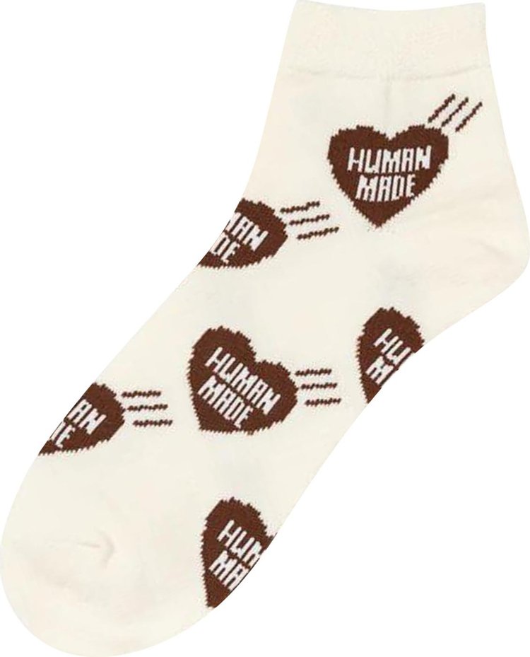 Human Made Heart Short Socks Brown