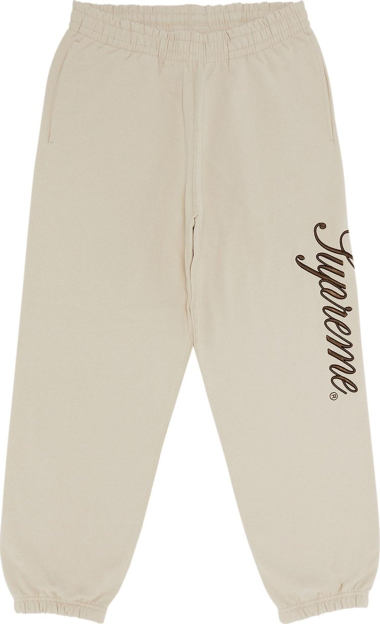 Supreme Embroidered Script Sweatpant Stone