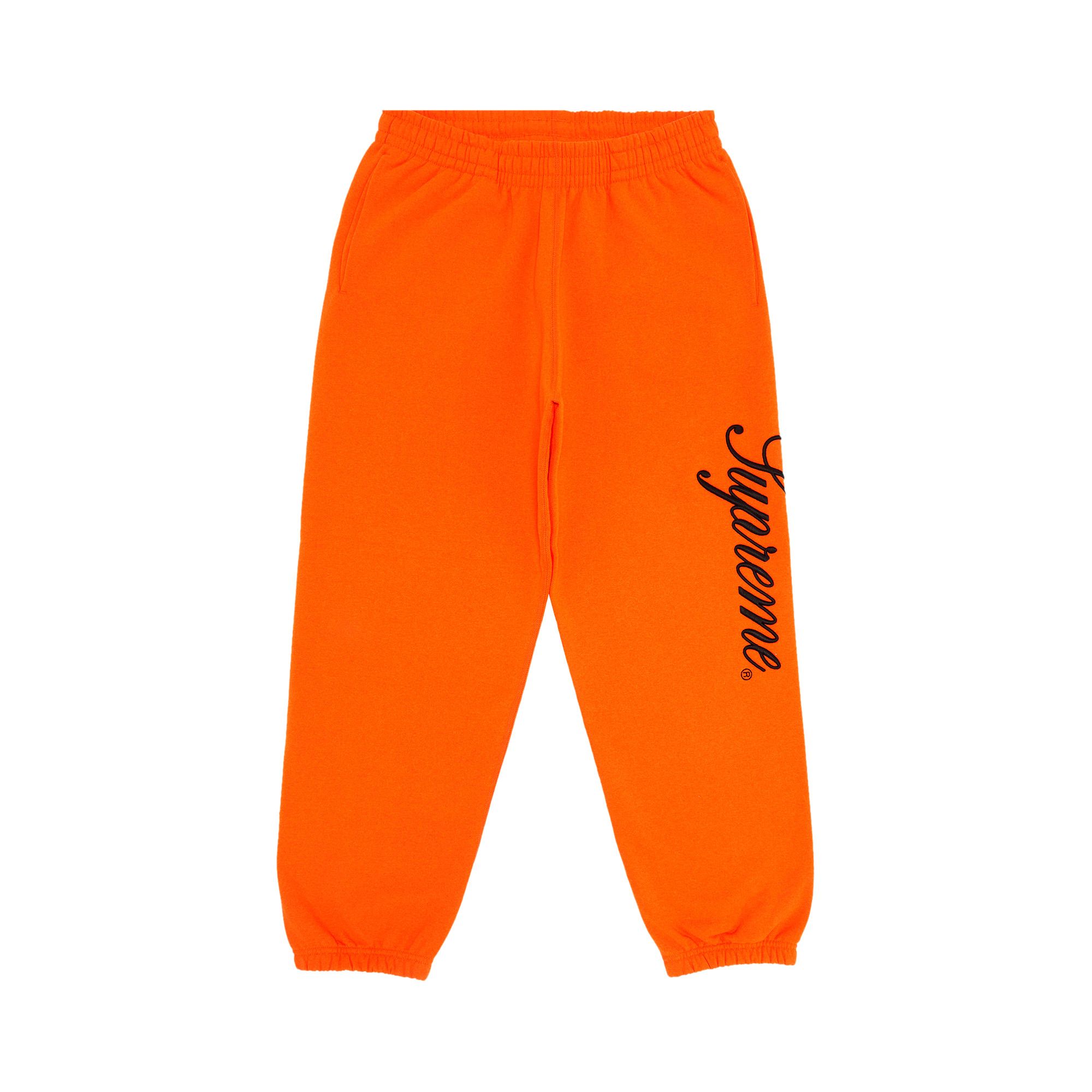 Buy Supreme Embroidered Script Sweatpant Bright Orange FW24P72 BRIGHT ORANGE GOAT CA