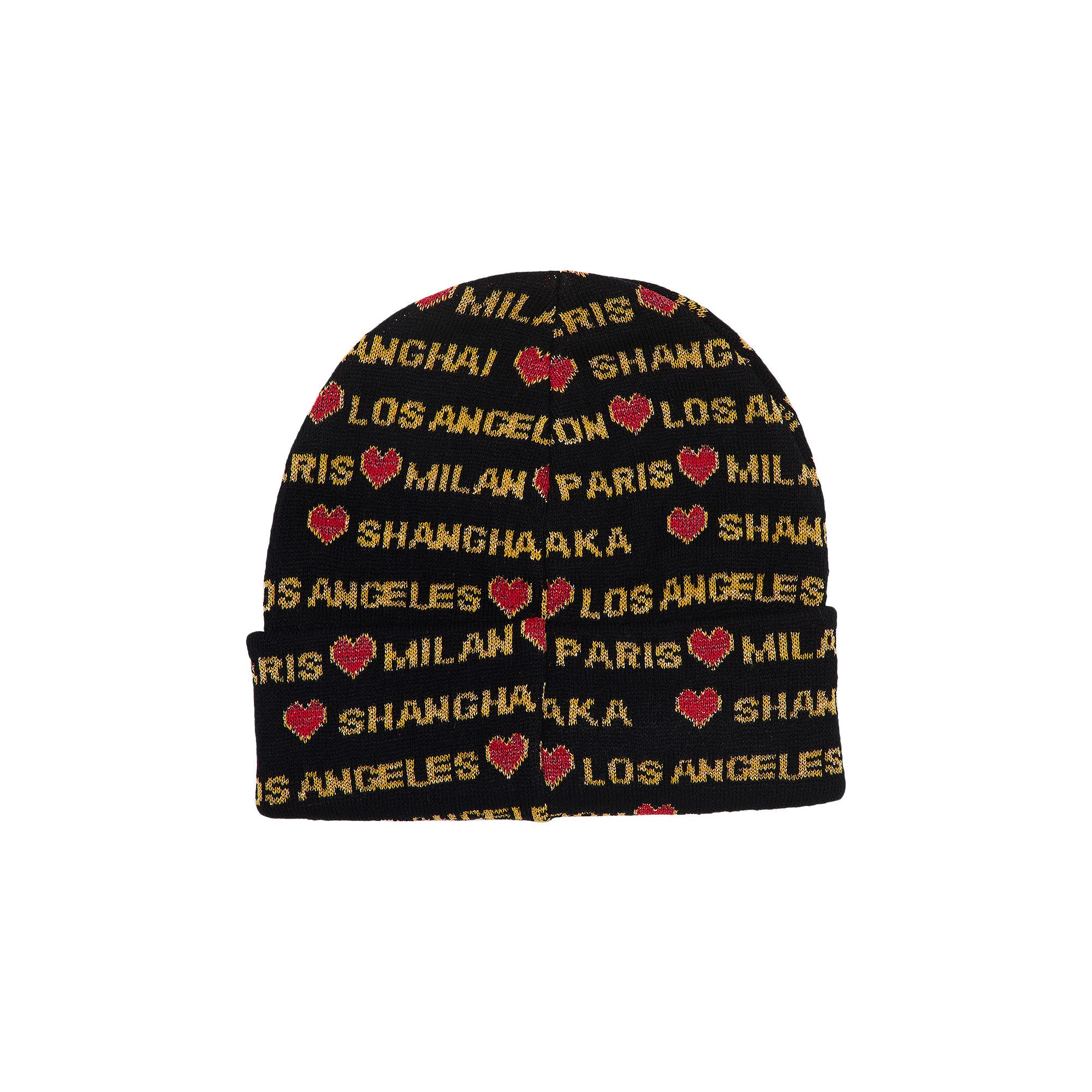 Supreme Hearts Beanie Black - FW24 - US