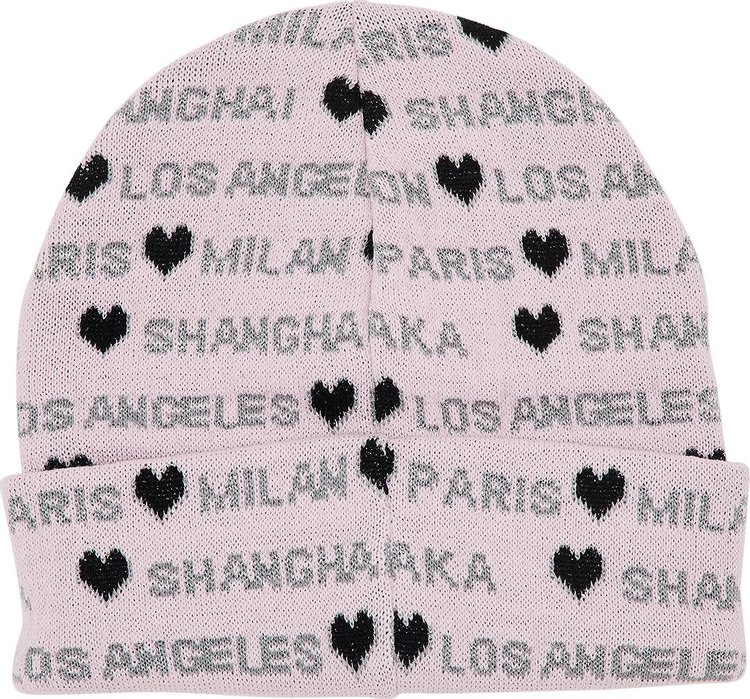 Supreme Hearts Beanie Light Pink