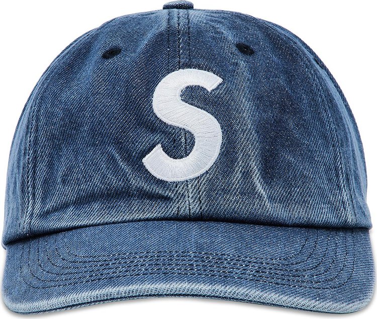 Supreme Pigment S Logo 6 Panel Denim