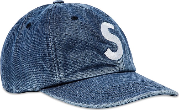 Supreme Pigment S Logo 6 Panel Denim