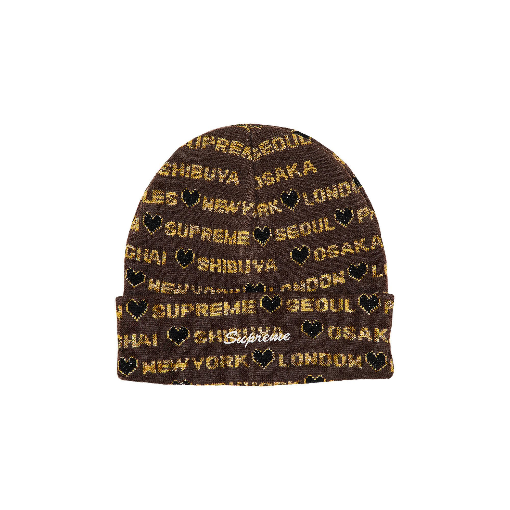 Supreme Hearts Beanie 'Brown'