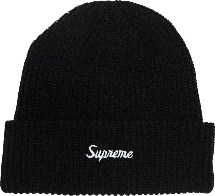 Supreme Loose Gauge Beanie Black