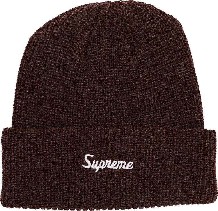 Supreme Loose Gauge Beanie Brown