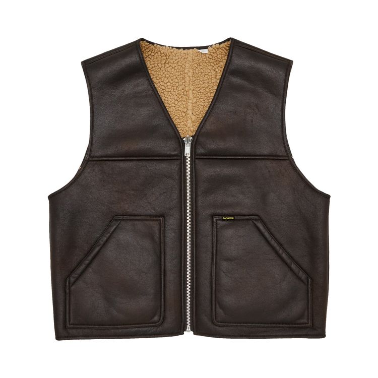 Buy Supreme Reversible Faux Shearling Work Vest 