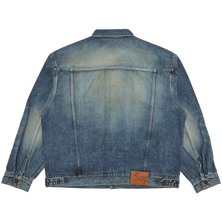 Buy Supreme Distressed Selvedge Trucker Jacket 