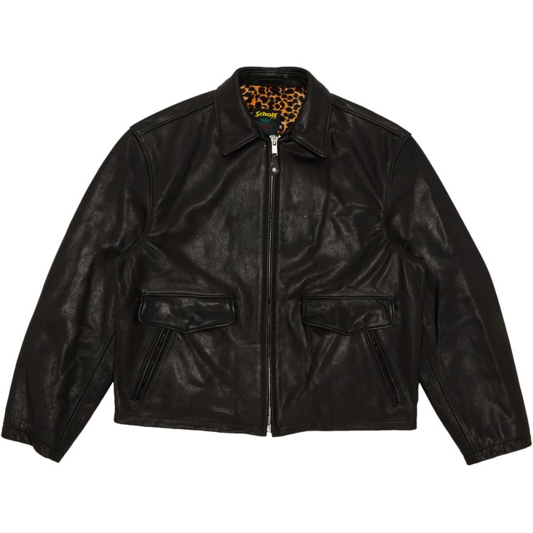 Buy Supreme x Schott Leather Racer Jacket 