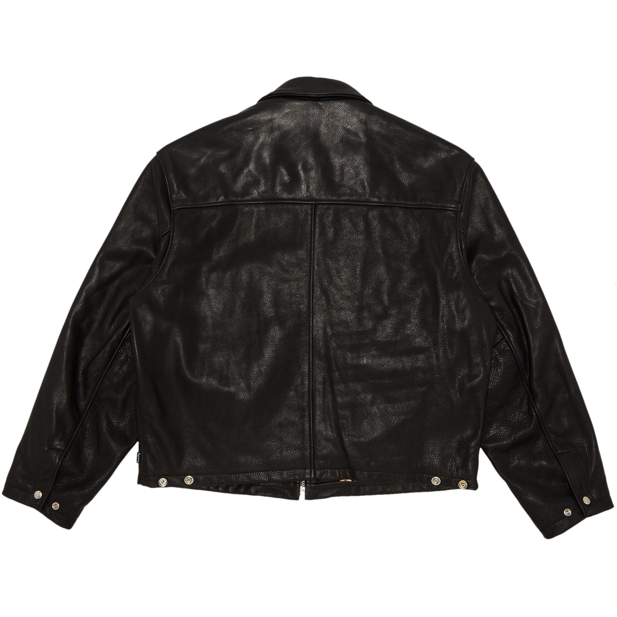 Buy Supreme x Schott Leather Racer Jacket 'Black' - FW24J29