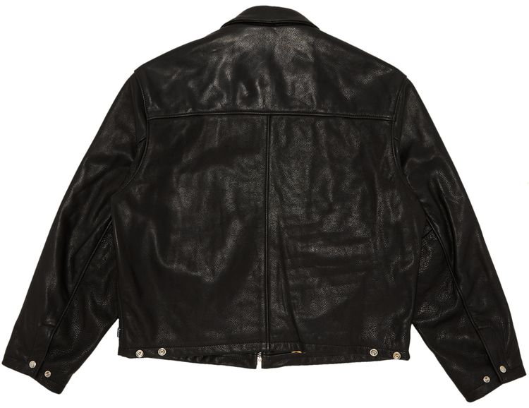 Supreme x Schott Leather Racer Jacket Black