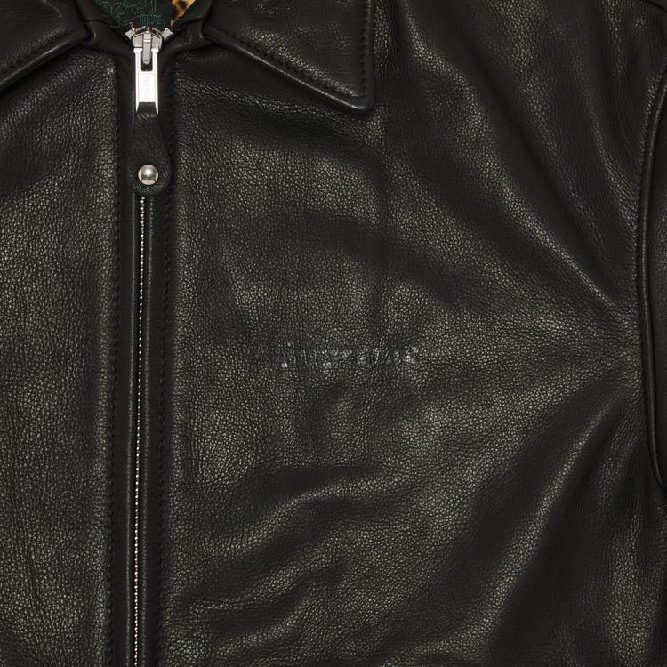 Supreme x Schott Leather Racer Jacket Black