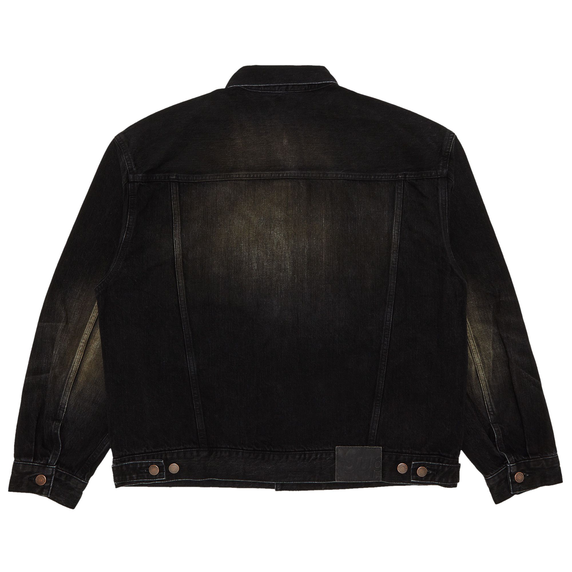 Buy Supreme Distressed Selvedge Trucker Jacket 'Washed Black' - FW24J73  WASHED BLACK | GOAT MX