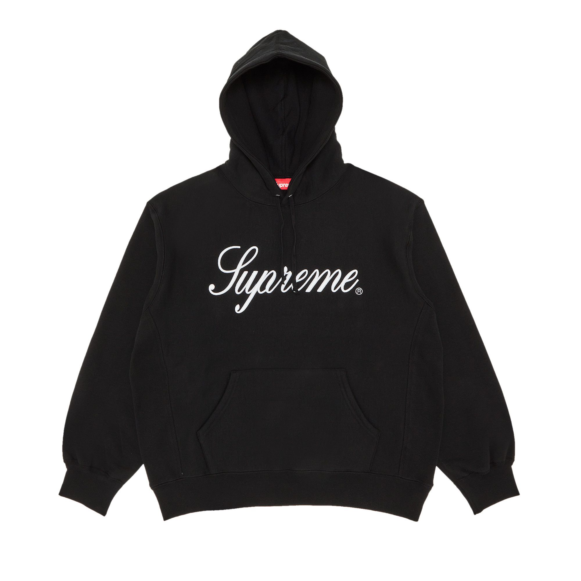 Supreme studded leather script hoodie outlet