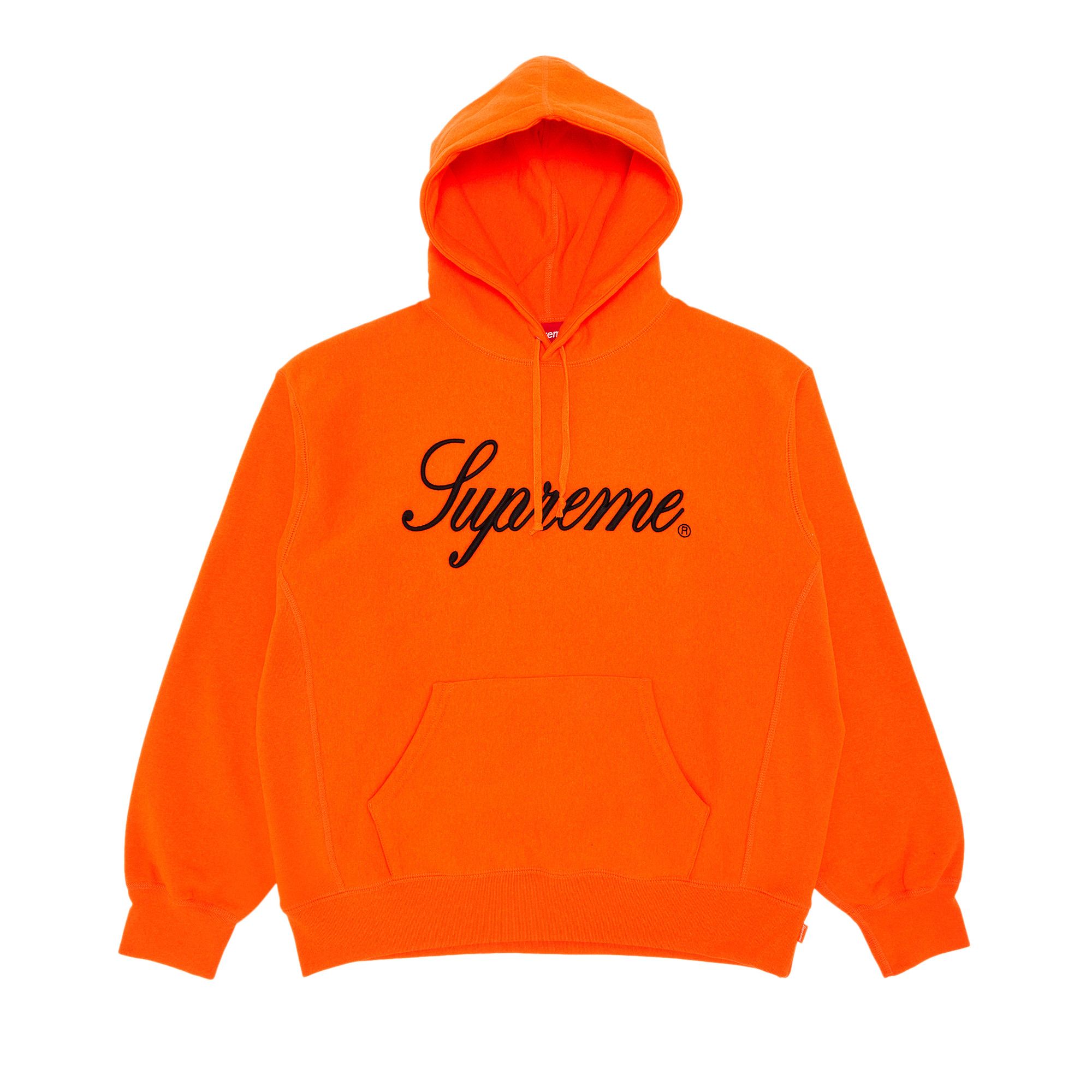 Supreme embroidered sleeve hoodie top