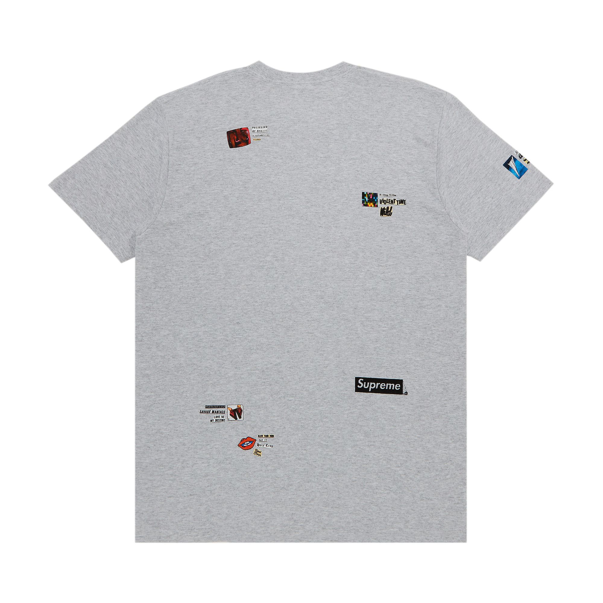 Grey supreme t shirt sales