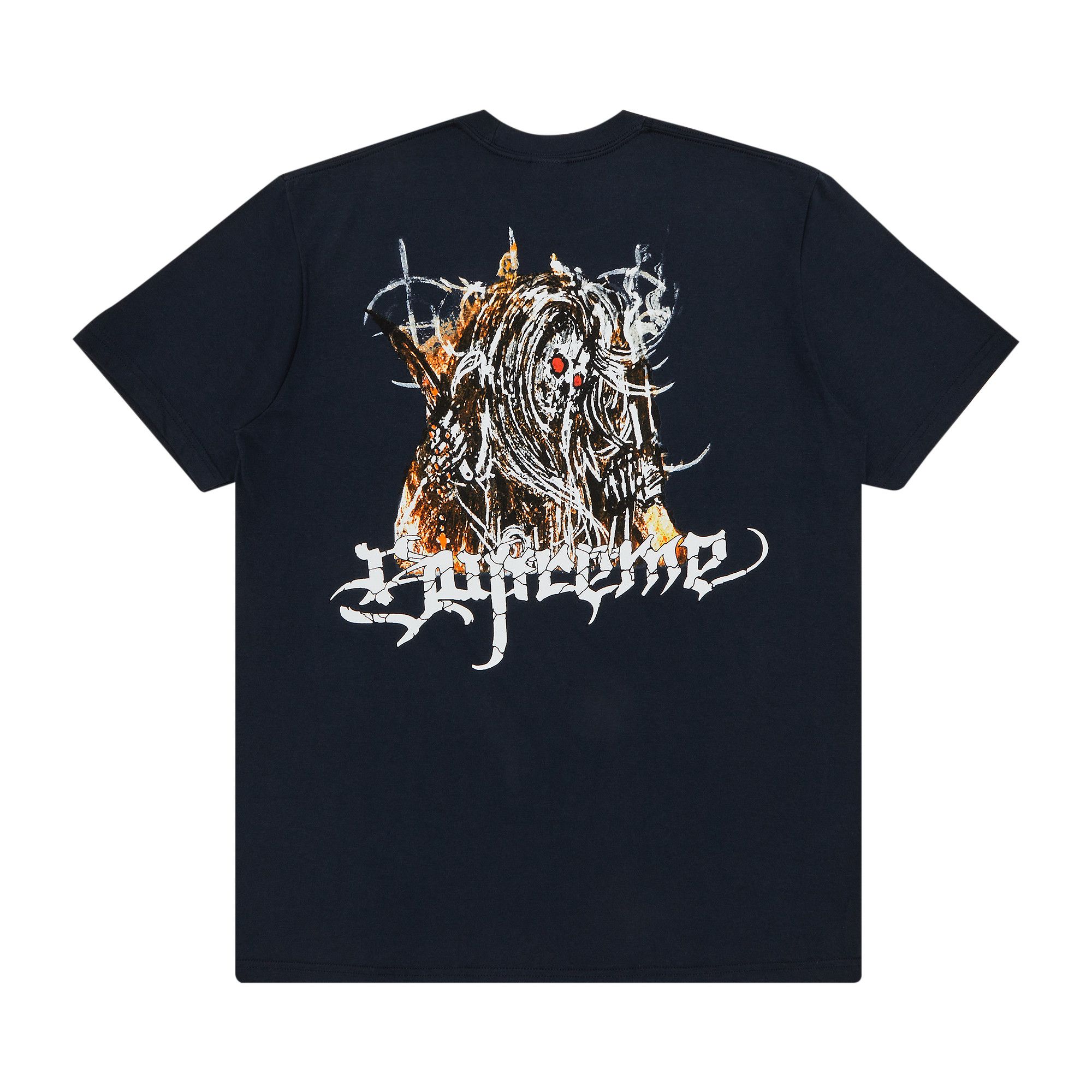 【Supreme】First Printed Graphic T-Shirt★Navy★24SS★ SUPREME First Tee in Navy 40th Anniversary Cotton T-Shirt