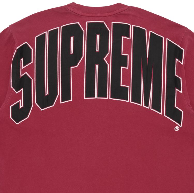 Supreme Cracked Back Arc Short Sleeve Top Red