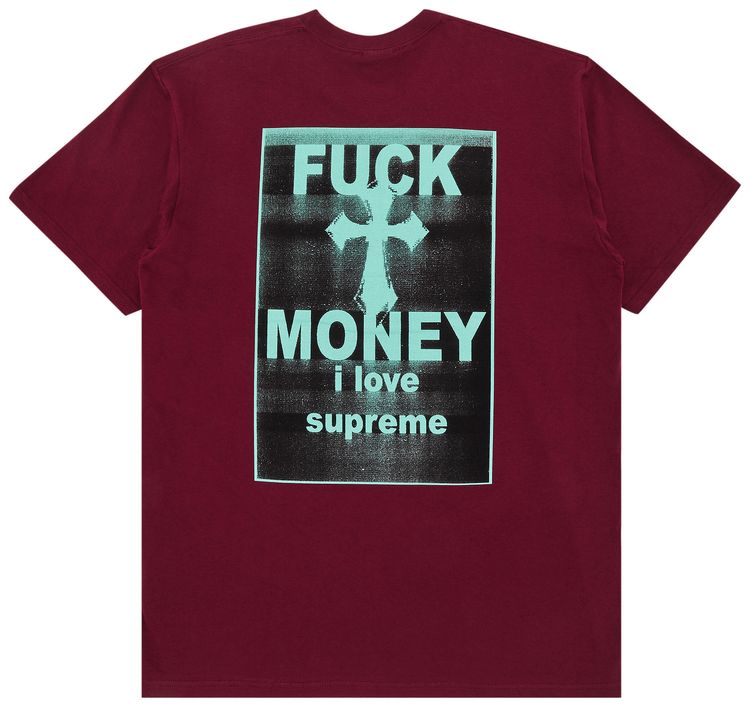 Supreme Fuck Money Tee Cardinal