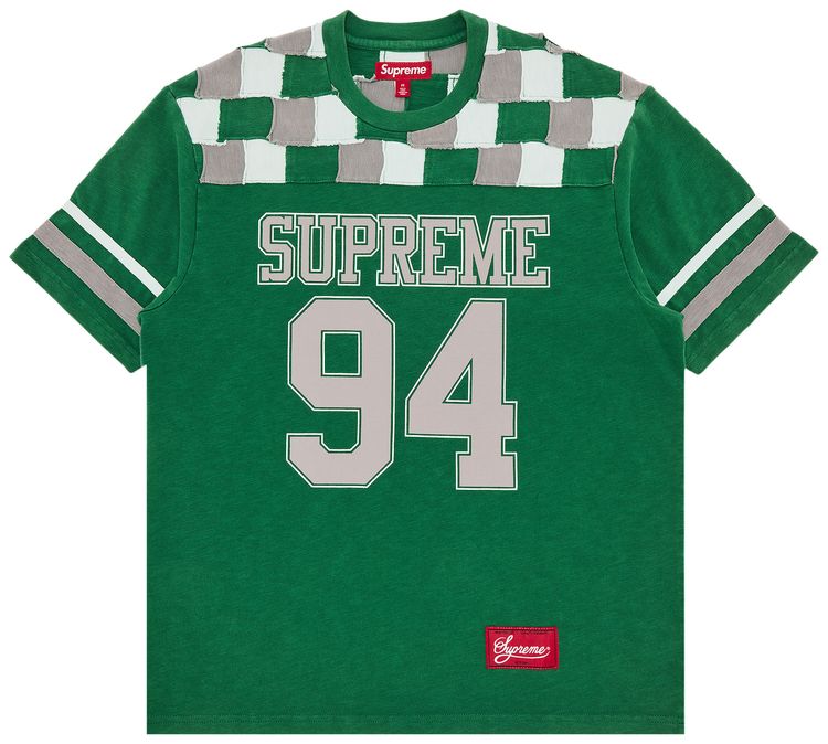 Supreme Patchwork Yoke Football Top Green