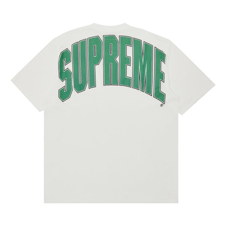 Supreme Cracked Back Arc Short Sleeve Top White