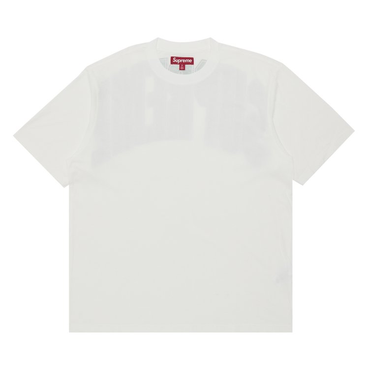 Supreme Cracked Back Arc Short Sleeve Top White