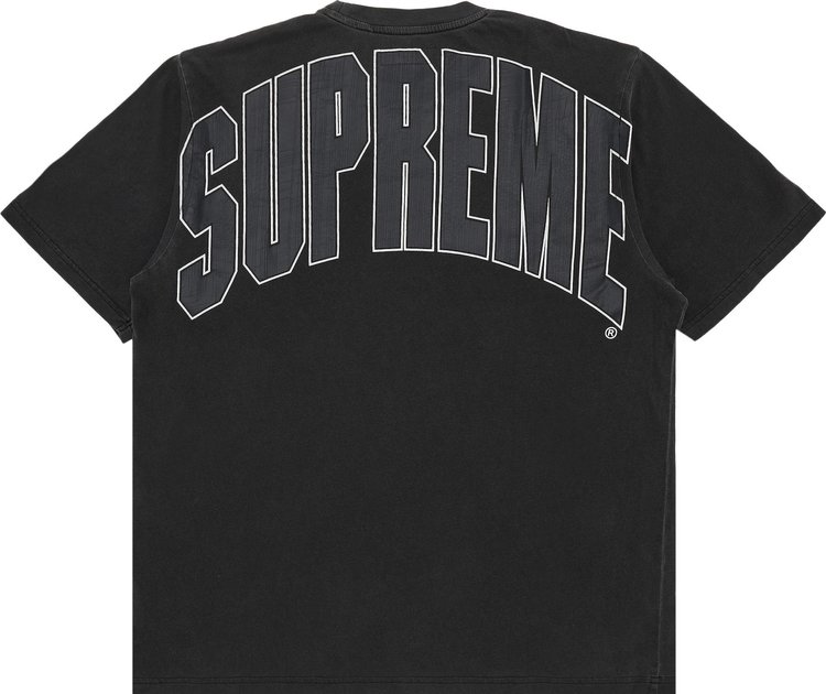 Supreme Cracked Back Arc Short Sleeve Top Black