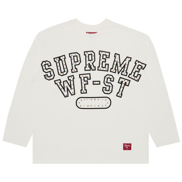 Supreme Athletic Studded Long Sleeve Top White