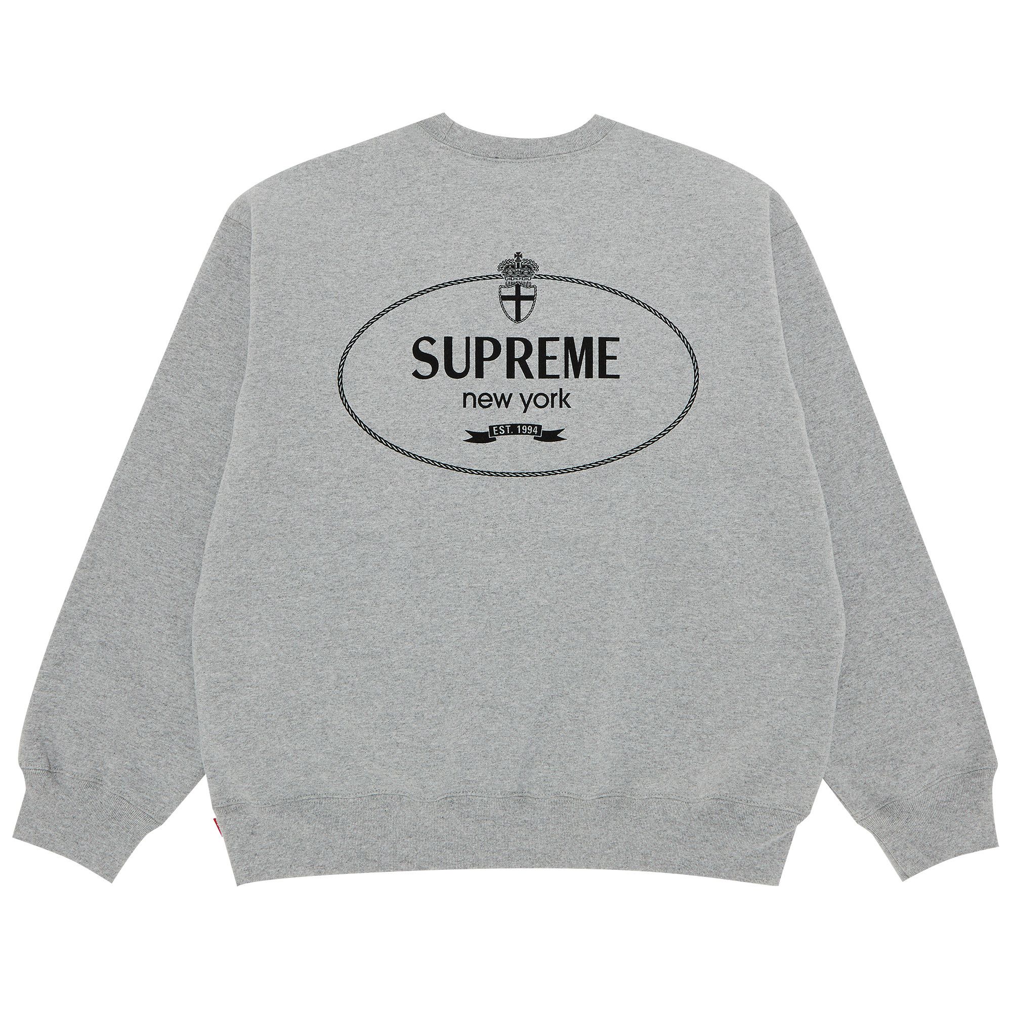 Buy Supreme Crest Crewneck 'Heather Grey' - FW24SW77 HEATHER