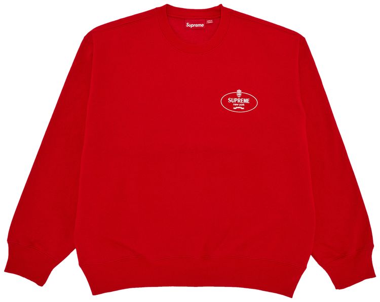 Supreme Crest Crewneck Red