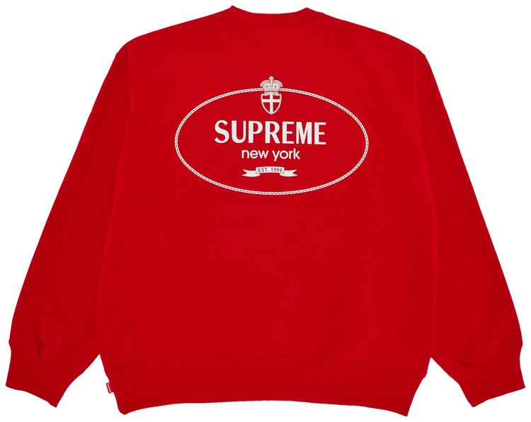 Supreme Crest Crewneck Red