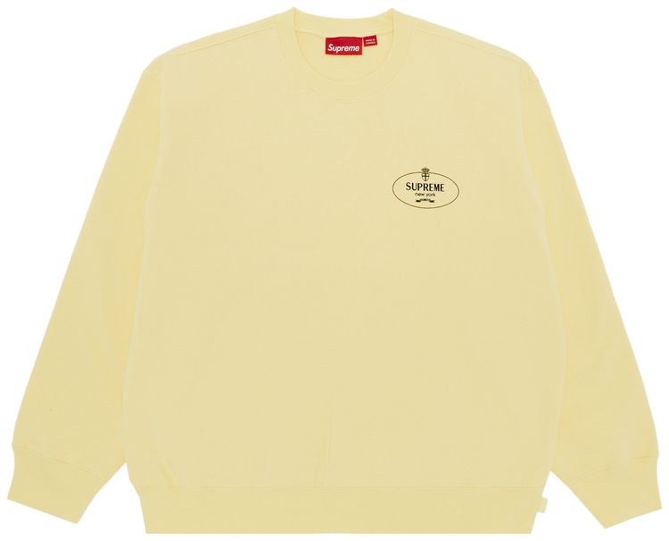 Supreme Crest Crewneck Light Yellow