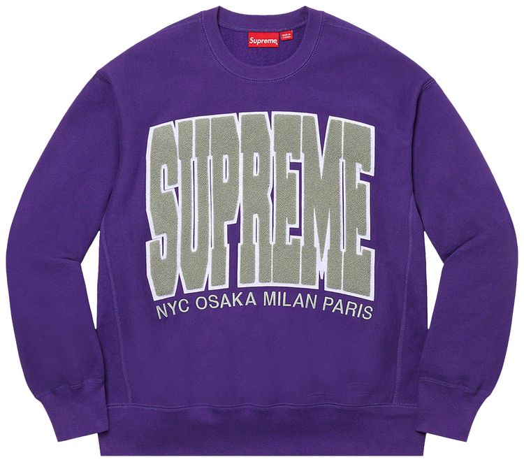 Supreme Cities Arc Crewneck Purple