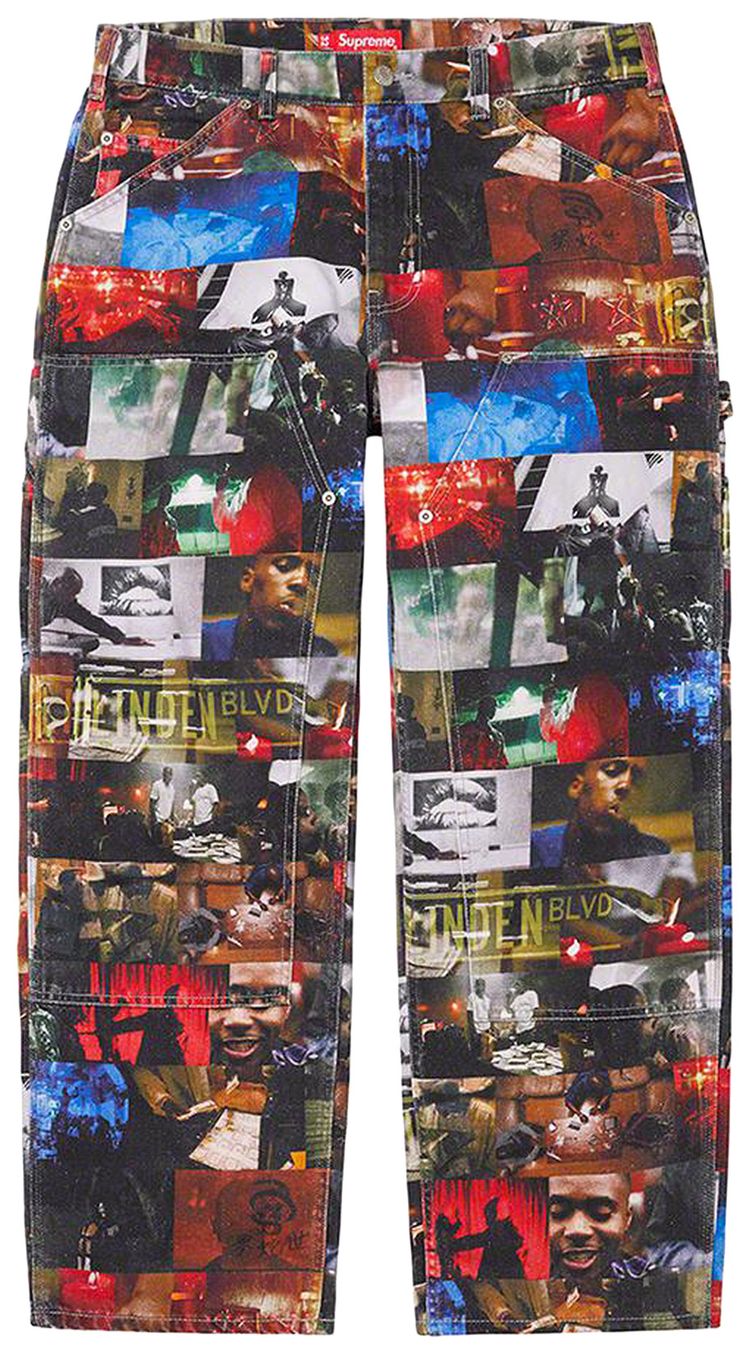 Supreme Nas and DMX Collage Double Knee Denim Painter Pant Multicolor