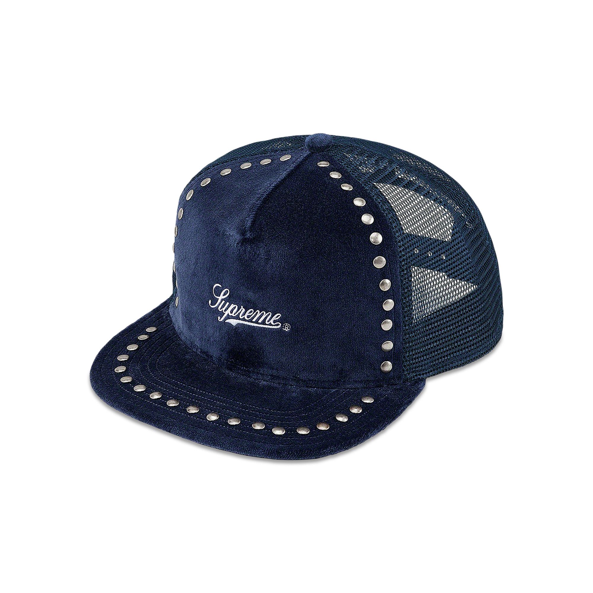 Buy Supreme Studded Velvet Mesh Back 5-Panel 'Navy' - FW21H31 NAVY