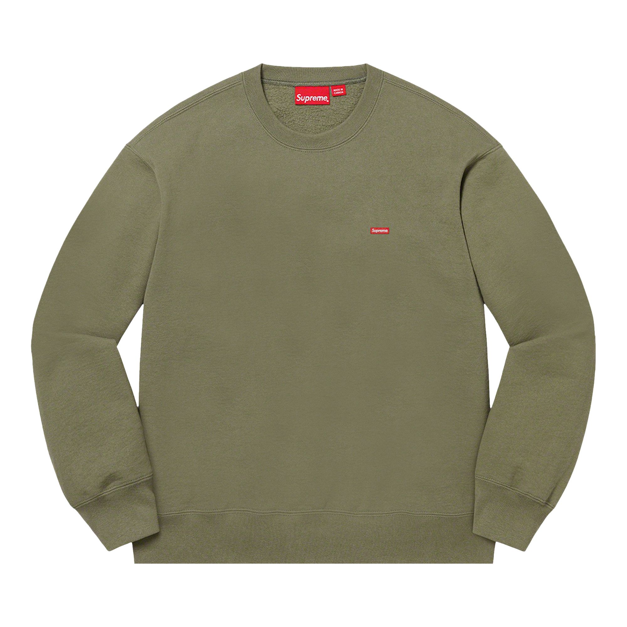 トップス Supreme Small Box Crewneck Olive Buy Supreme Small Box Crewneck 'Light Olive' - FW21SW68