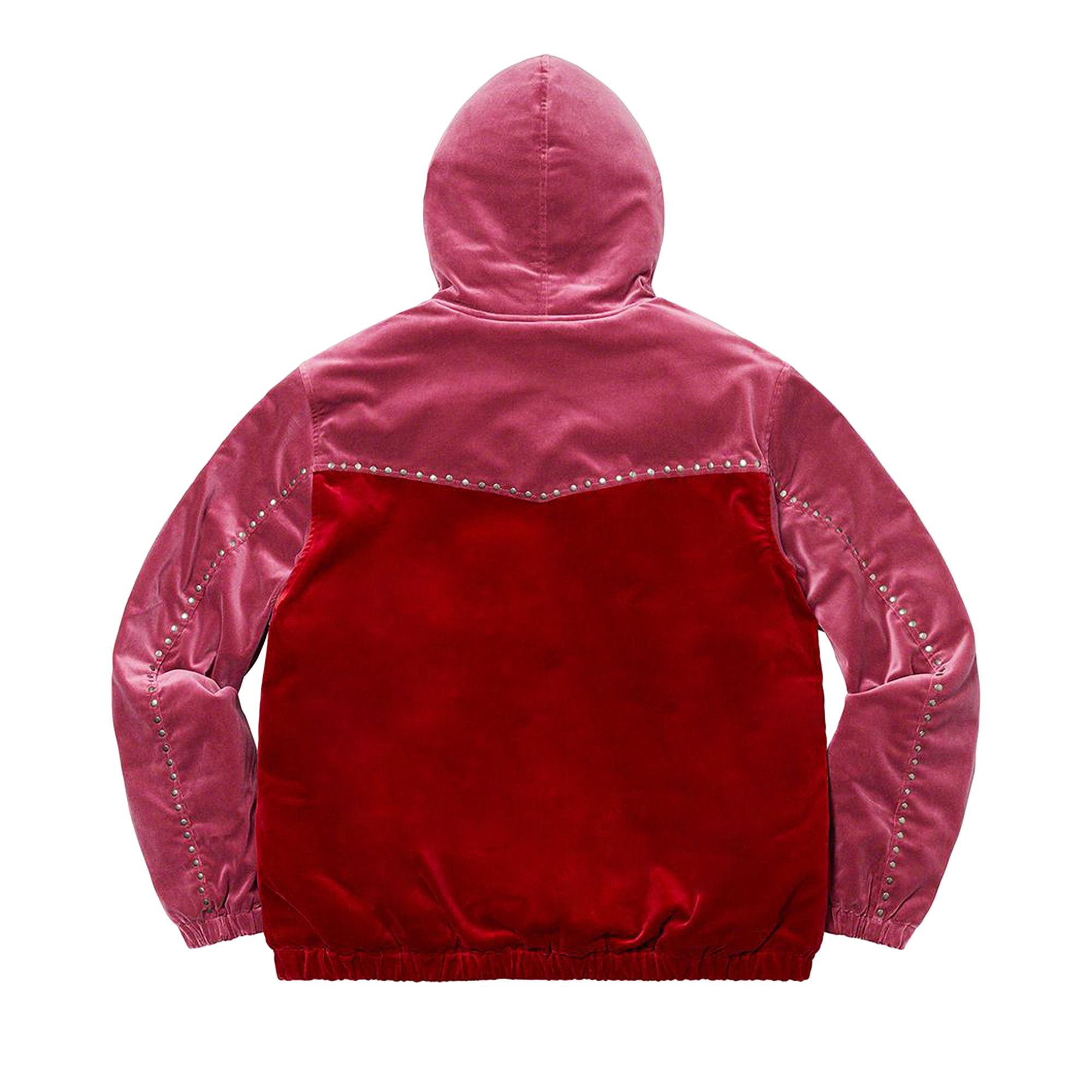 Buy Supreme Studded Velvet Hooded Work Jacket 'Red' - FW21J26 RED