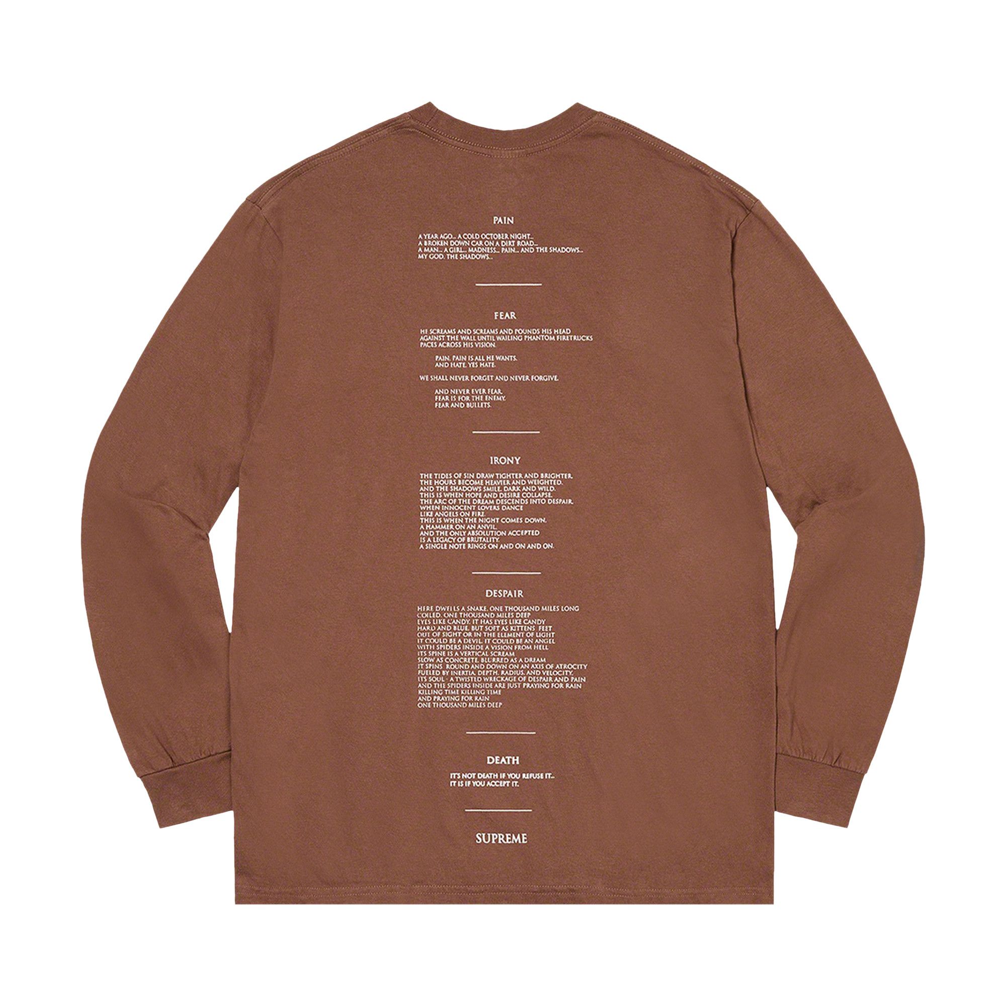 Buy Supreme x The Crow Long-Sleeve Tee 'Brown' - FW21T42 BROWN | GOAT