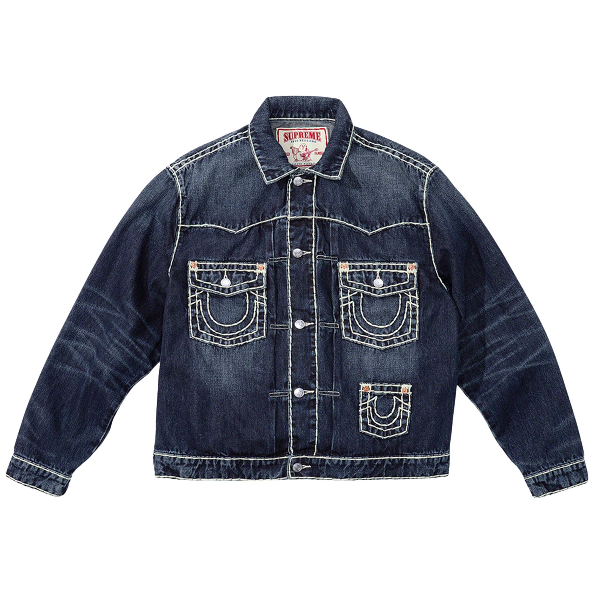 True Religion Denim Jacket Sz 4XL (fits XL) Joey Super T Y2K
