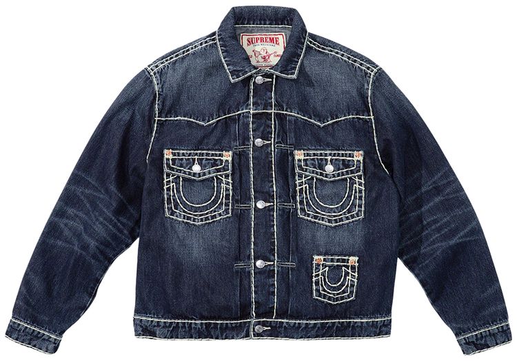 Supreme x True Religion Denim Trucker Jacket Washed Blue