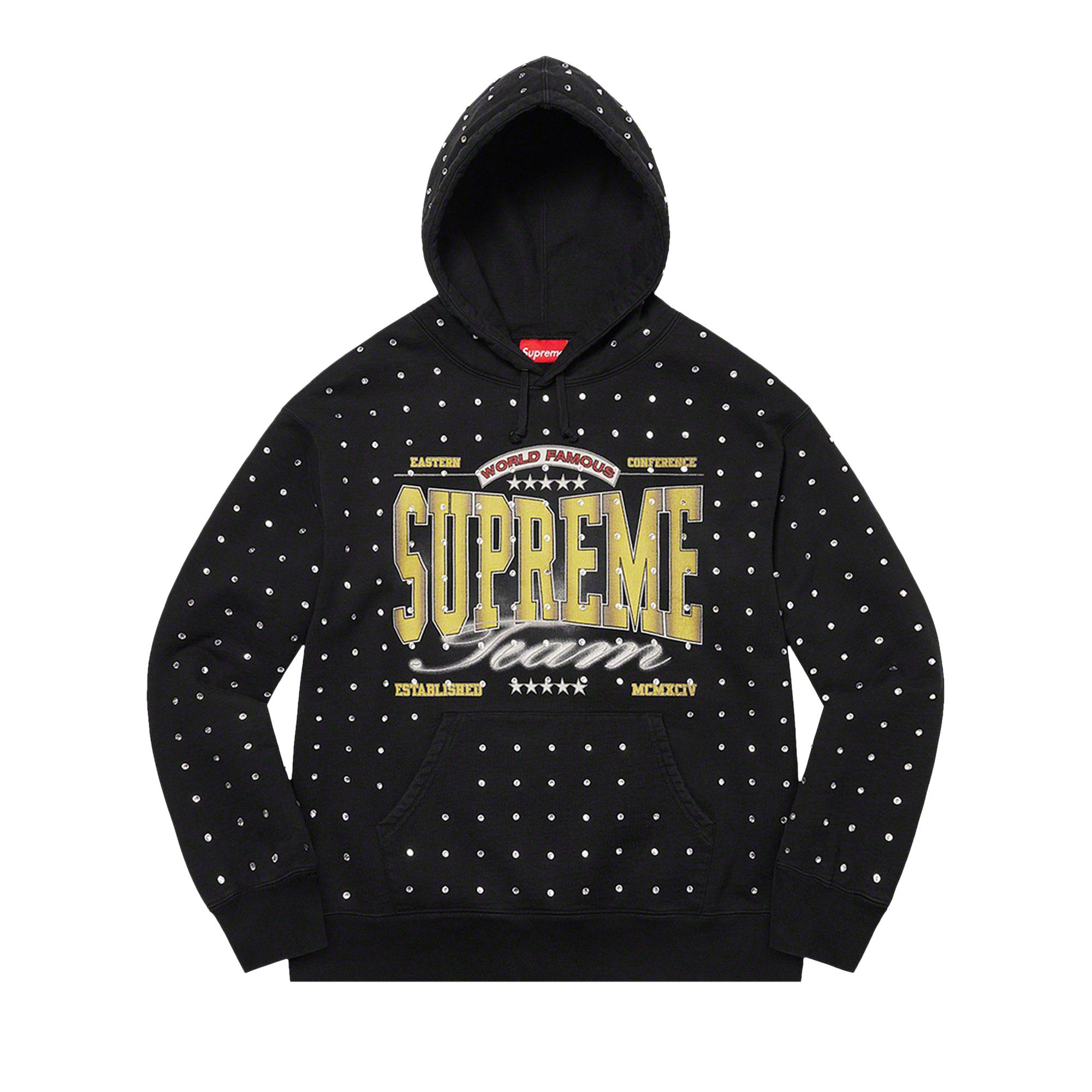 Buy Supreme Rhinestone Hooded Sweatshirt 'Black' - FW21SW5 BLACK