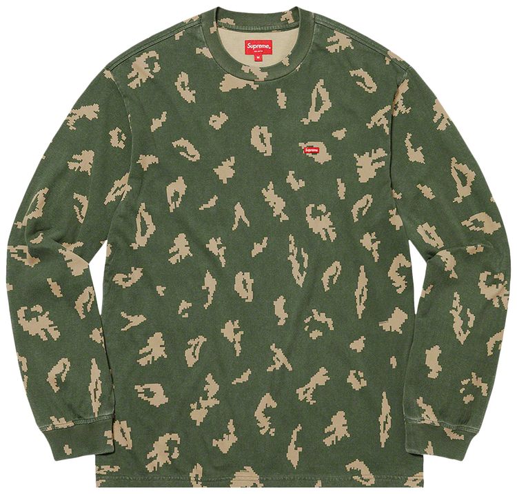 Supreme Small Box Long Sleeve Tee Olive Russian Camo