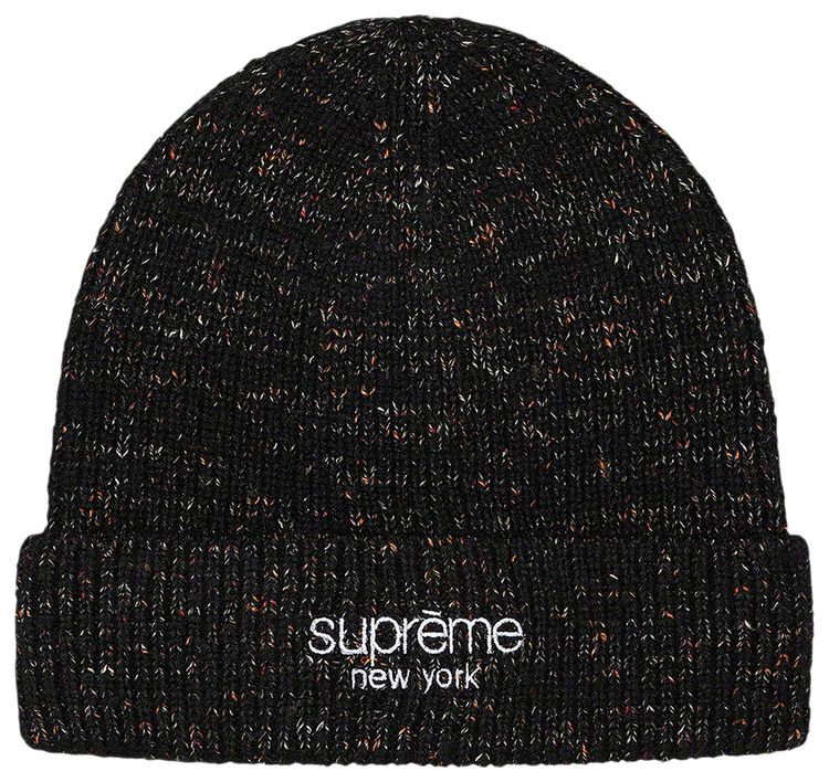 Supreme Rainbow Speckle Beanie Black